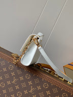 LOUIS VUITTON WALLET ON CHAIN CAPUCINES 23 IN WHITE SMOOTH CALFSKIN GOLD HARDWARE