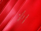LOUIS VUITTON WALLET ON CHAIN CAPUCINES 23 IN RED SMOOTH CALFSKIN GOLD HARDWARE