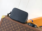LOUIS VUITTON ALL IN BB BAG 18 IN BLACK EMBOSSED COWHIDE