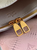LOUIS VUITTON LV 25S BELLA TOTE BAG 32 IN PINK GREY PERFORATED MAHINA CALFSKIN