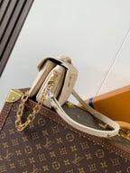 LOUIS VUITTON POCHETTE MÉTIS EAST WEST 22 IN LIGHT BEIGE MONOGRAM EMPREINTE CALFSKIN EMBOSSED