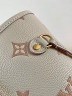 LOUIS VUITTON NEVERFULL MM TOTE BAG 32 IN WHITE MIX PINK CALFSKIN