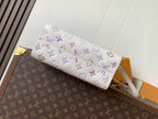 LOUIS VUITTON LV 25S ONTHEGO PM BAG 25 IN BEIGE DREAM EMBOSSED TEXTURED CALFSKIN