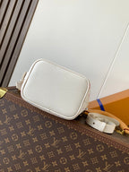 LOUIS VUITTON LV 25S ALL IN BB BAG 18 IN CREAM DREAM EMBOSSED TEXTURED CALFSKIN