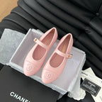 CHANEL MARY JANE SHOES IN LIGHT PINK LAMBSKIN