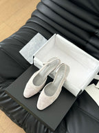 CHANEL CLASSIC HIGH SLINGBACK GREY CLOUD SUEDE