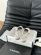 CHANEL CLASSIC SLINGBACK GREY CLOUD SUEDE