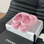 CHANEL Dad Sandals Sheepskin Light Pink