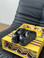 GUCCI & ADIDAS GAZELLE SNEAKER GLOSSY BLACK CALFSKIN