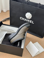 CHANEL SHORT BOOTS IN MOCHA BROWN MIX BLACK RUBBER