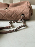 CHANEL 25S FLAP BAG 34 IN BROWN SUEDE