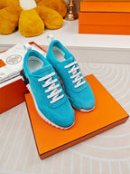 HERMES BOUNCING SNEAKERS SKY BLUE CALFSKIN