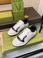 GUCCI MAC80 TRAINER CREAMY WHITE AND BLACK CALFSKIN