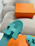 HERMES 0ASIS SANDAL SKY BLUE CALFSKIN CLASSIC