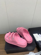 CHANEL DAD SANDAL IN LIGHT PINK LAMBSKIN MULE
