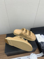 CHANEL DAD SANDAL IN YELLOW CREAM LAMBSKIN MULE