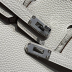 HERMES BIRKIN 25CM IN CREAM TOGO LEATHER SILVER HARDWARE