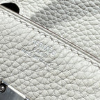 HERMES BIRKIN 25CM IN CREAM TOGO LEATHER SILVER HARDWARE