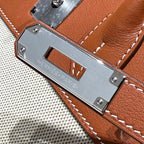 HERMES BIRKIN 30CM IN VEAU BARENIA SWIFT CALFSKIN ERCU TOILE CANVAS