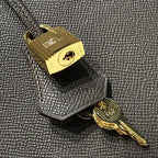 HERMES KELLY 28CM IN EBENE EPSOM CALFSKIN GOLD HARDWARE