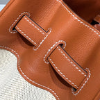 HERMES BIRKIN 35CM IN VEAU BARENIA SWIFT CALFSKIN ERCU TOILE CANVAS