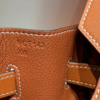 HERMES BIRKIN 35CM IN VEAU BARENIA SWIFT CALFSKIN ERCU TOILE CANVAS