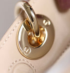 DIOR SMALL LADY D-JOY 22 IN LIGHT PINK LAMBSKIN