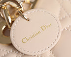 DIOR SMALL LADY D-JOY 22 IN LIGHT PINK LAMBSKIN