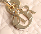 DIOR SMALL LADY D-JOY 22 IN LIGHT PINK LAMBSKIN