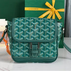 GRAND BLEU 16 IN GREEN GOYARDINE CANVAS AND LAMBSKIN