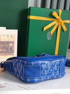 GRAND BLEU 16 IN SAPPHIRE BLUE GOYARDINE CANVAS AND LAMBSKIN