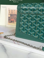 DUCHESSE MARIE-CAROLINE BAG 25 IN GREEN GOYARDINE CANVAS AND SMOOTH CALFSKIN