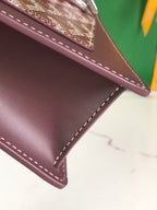 DUCHESSE MARIE-CAROLINE BAG 25 IN WINE RED GOYARDINE CANVAS AND SMOOTH CALFSKIN
