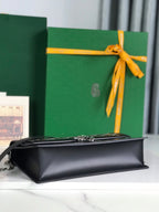 DUCHESSE MARIE-CAROLINE BAG 25 IN BLACK GOYARDINE CANVAS AND SMOOTH CALFSKIN