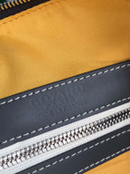 BOSTON 50 BAG IN GRAY GOYARDINE CANVAS AND CALFSKIN TRIM