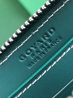 MATIGNON MINI WALLET 11 IN GREEN GOYARDINE CANVAS AND CALFSKIN