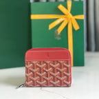 MATIGNON MINI WALLET 11 IN CLASSIC RED GOYARDINE CANVAS AND CALFSKIN