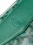 CISALPIN DOCUMENT CASE 39 IN GREEN GOYARDINE CANVAS AND CALFSKIN