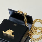 CELINE BOX TRIOMPHE 10 BLACK SHINY CALFSKIN