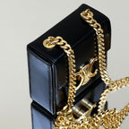 CELINE BOX TRIOMPHE 10 BLACK SHINY CALFSKIN