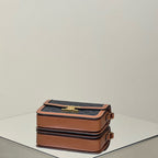 CELINE CLASSIQUE TRIOMPHE 22 CALFSKIN BLACK BROWN