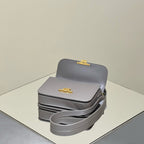 CELINE MINI CLAUDE 22 SHINY CALFSKIN SILVER