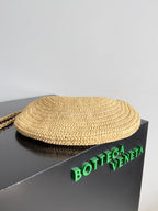 BOTTEGA VENETA SARDINE CHAIN 33 IN NATURAL RAFFIA