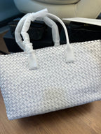 BOTTEGA VENETA SMALL CABAT 33 IN WHITE LAMBSKIN