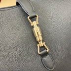 GUCCI JACKIE LARGE SHOULDER BAG 40 IN BLACK CALFSKIN GOLD HARDWARE