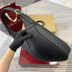 GUCCI JACKIE LARGE SHOULDER BAG 40 IN BLACK CALFSKIN GOLD HARDWARE
