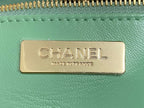 CHANEL SMALL 30 SHOPPING BAG IN GREEN MINT CALFSKIN