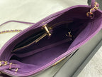 CHANEL MINI 23 SHOPPING BAG IN VIOLET PURPLE CALFSKIN