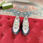 GUCCI RHYTON TRAINER CHARCOAL AND WHITE CALFSKIN