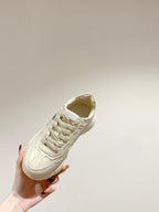 GUCCI RHYTON TRAINER WHITE CALFSKIN WITH APPLE MOTIF